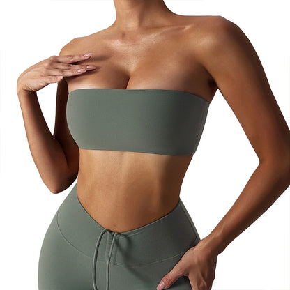 Hearuisavy été Sexy soutien-gorge de sport haut de sport femmes respirant formation vêtements de Yoga femmes bustier tubulaire Fitness sous-vêtements d'entraînement femme