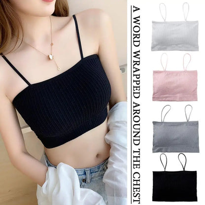 Women Cotton Underwear Tube Top Bra Ladies Thread Bra Female Bra Crop Sports Comfort Women Top Tank Lingerie Up Sexy Sexy T B6W1