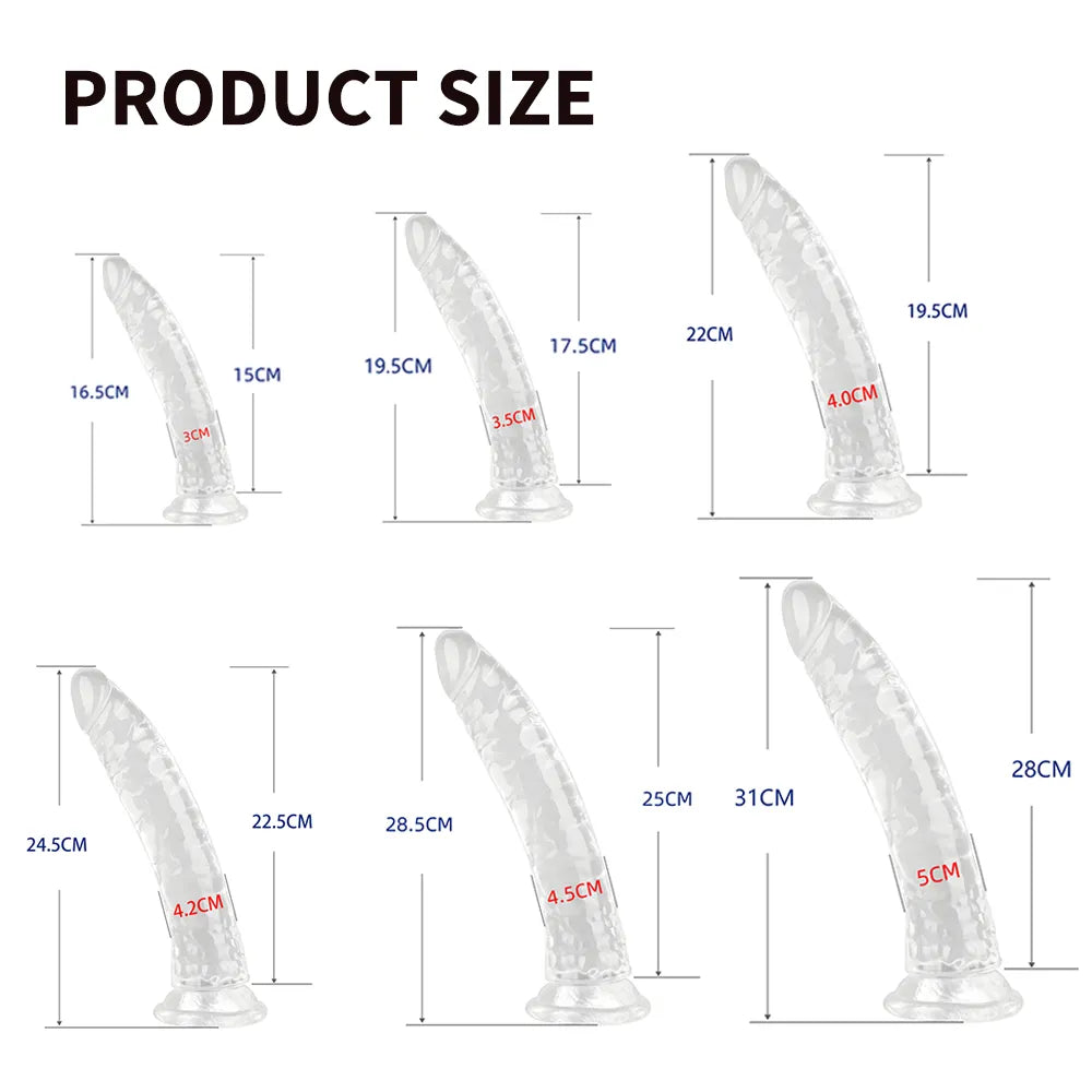 แก้วคริสตัลDildoสมจริงPenisประดิษฐ์Anal Dildo G-Spotกระตุ้นหญิงMasturbationแก้วDildosเพศของเล่นสำหรับผู้หญิง