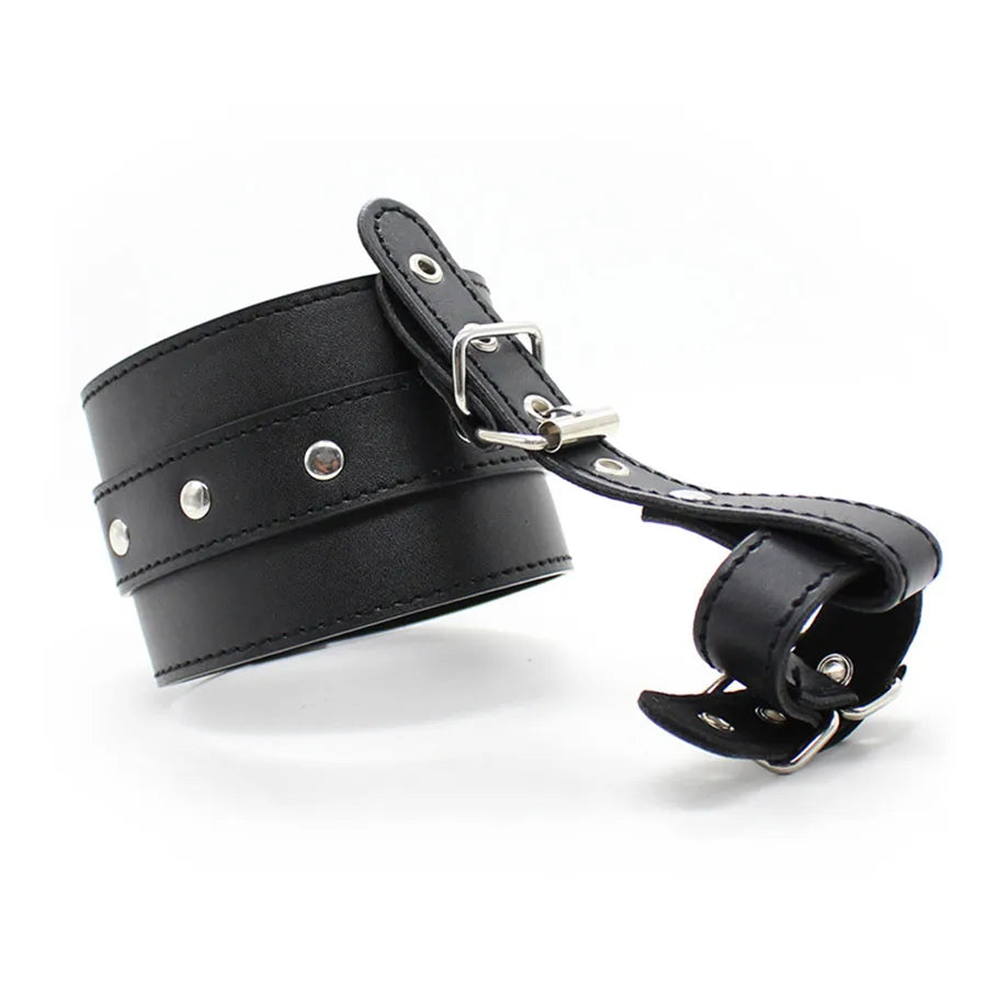 Leather Hand Wrist Thumbs Cuffs Binding Belt Slave Bdsm Bondage Cosplay Ankle Wrist Strap with Toes Restraint Sex Toys Chastity