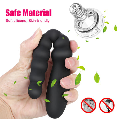 10 Speed ​​Anal Vibrator Anal ลูกปัดนวดต่อมลูกหมาก Dual มอเตอร์ Butt Plug Stimulator USB Charge Vibrators เพศของเล่นสำหรับผู้ชายผู้หญิง