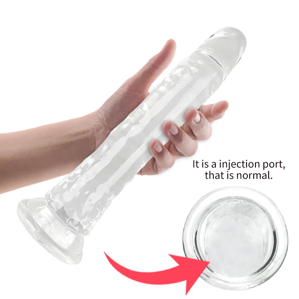 Crystal Glass Dildo Realistic Penis Artificial Anal Dildo G-spot Stimulate Female Masturbation Glass Dildos Sex Toys For Women