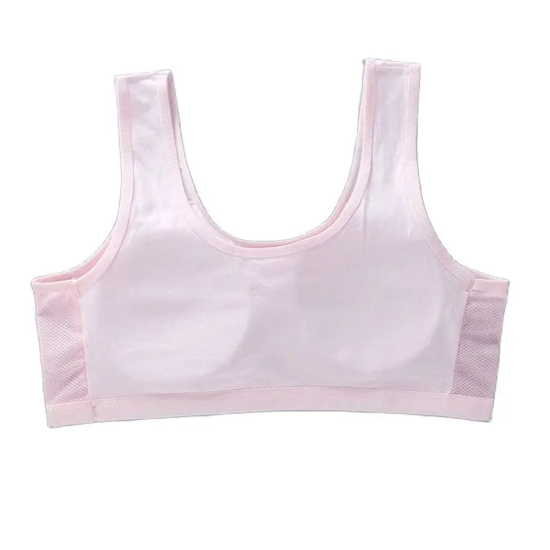 Teenage Girls Mesh Bra Kids Underwears Developmental Vest-style Tube Top Girl Cotton Cat Print Sport Children Training Bra 8-16Y