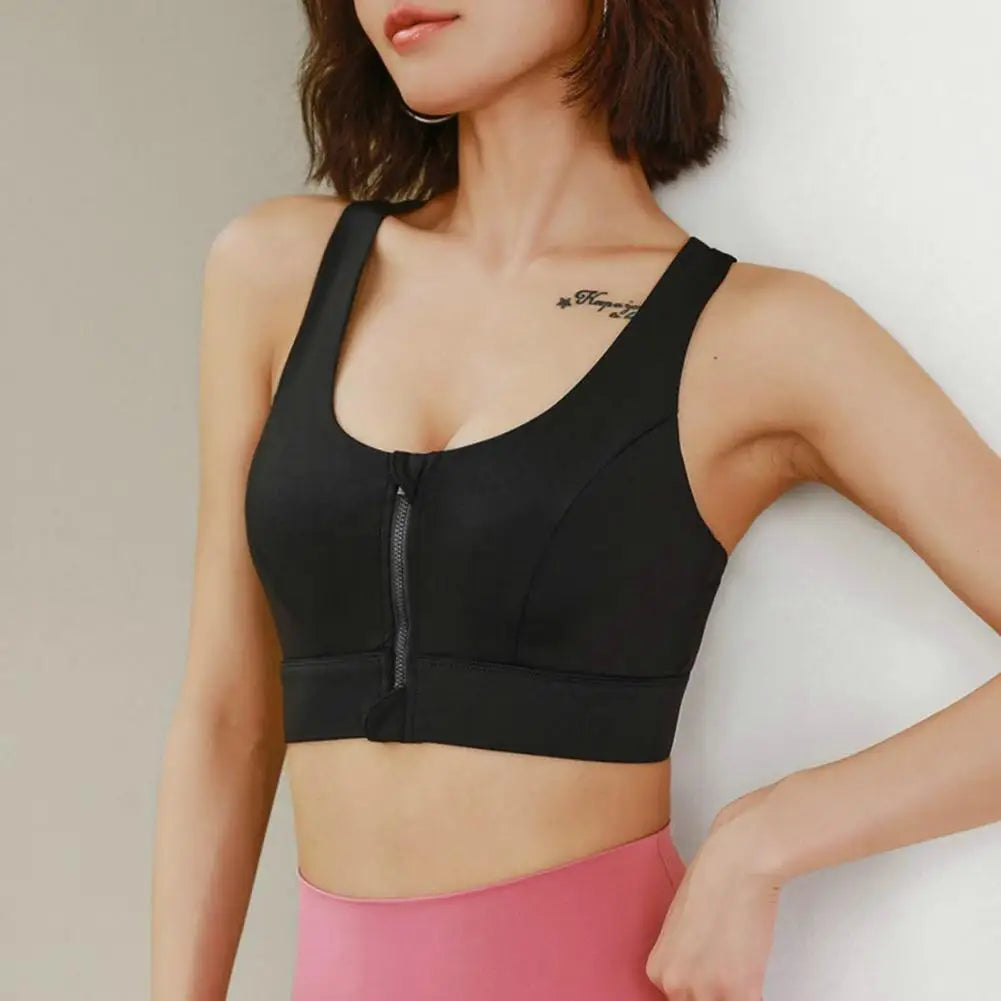 Soutien-gorge de Yoga populaire, respirant, résistant aux chocs, couleur unie, bonnet complet, Fitness, tenue quotidienne, brassière de Sport