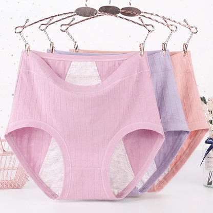 Menstrual Underpants Plus Size Cotton Panties for Menstruation High Waist Leak Proof Physiological Period Pants XL-6XL Briefs