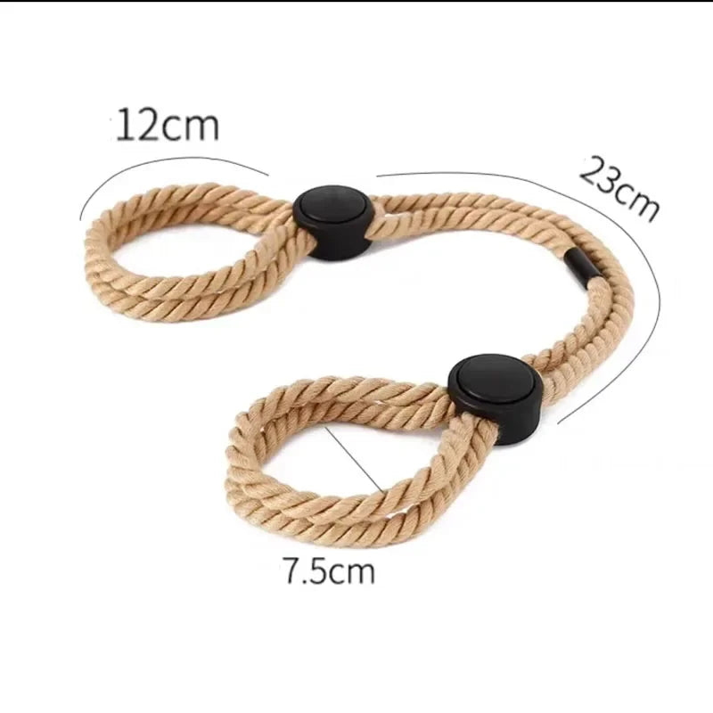 Poignets en corde de coton, menottes à la cheville, contraintes, Bracelet de Bondage BDSM, fétiche, jouets sexuels pour adultes pour Couples, accessoires exotiques