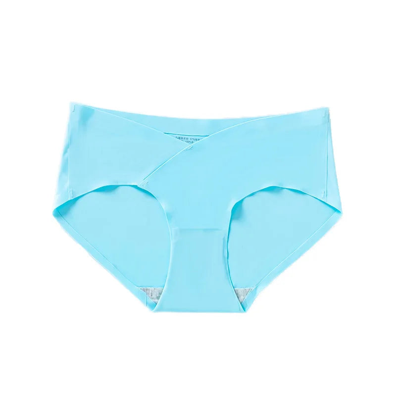 Women Maternity Panties for Pregnant Low-Waist Ice Silk Summer Shorts Pants Pregnancy Briefs Seamless Panties for Pregnant