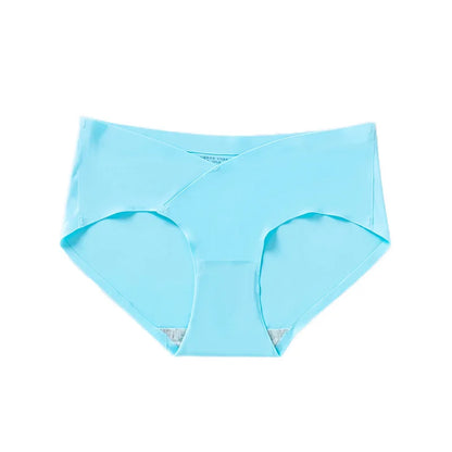 Women Maternity Panties for Pregnant Low-Waist Ice Silk Summer Shorts Pants Pregnancy Briefs Seamless Panties for Pregnant