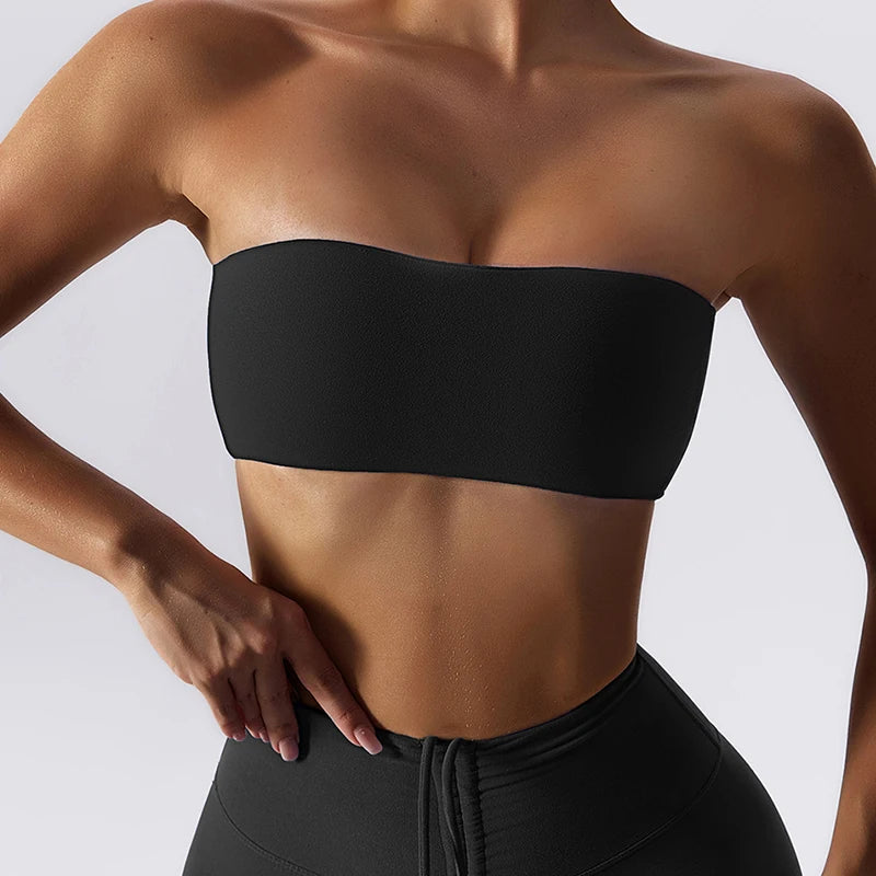 Hearuisavy été Sexy soutien-gorge de sport haut de sport femmes respirant formation vêtements de Yoga femmes bustier tubulaire Fitness sous-vêtements d'entraînement femme