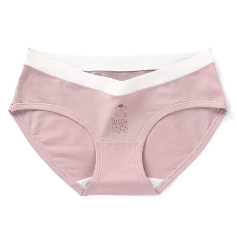 Culotte de maternité en coton imprimé léopard, Sexy, taille basse, slip en V, vêtements pour femmes enceintes, sous-vêtements de grossesse d'été, Lingerie