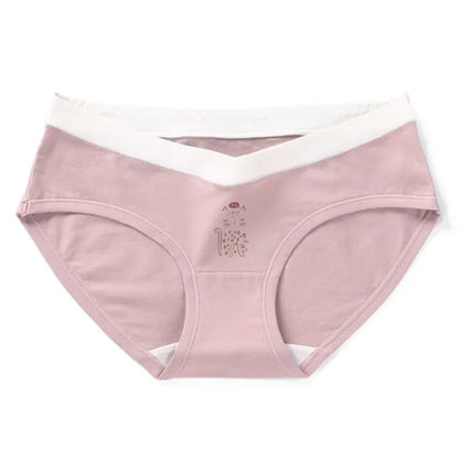 Culotte de maternité en coton imprimé léopard, Sexy, taille basse, slip en V, vêtements pour femmes enceintes, sous-vêtements de grossesse d'été, Lingerie