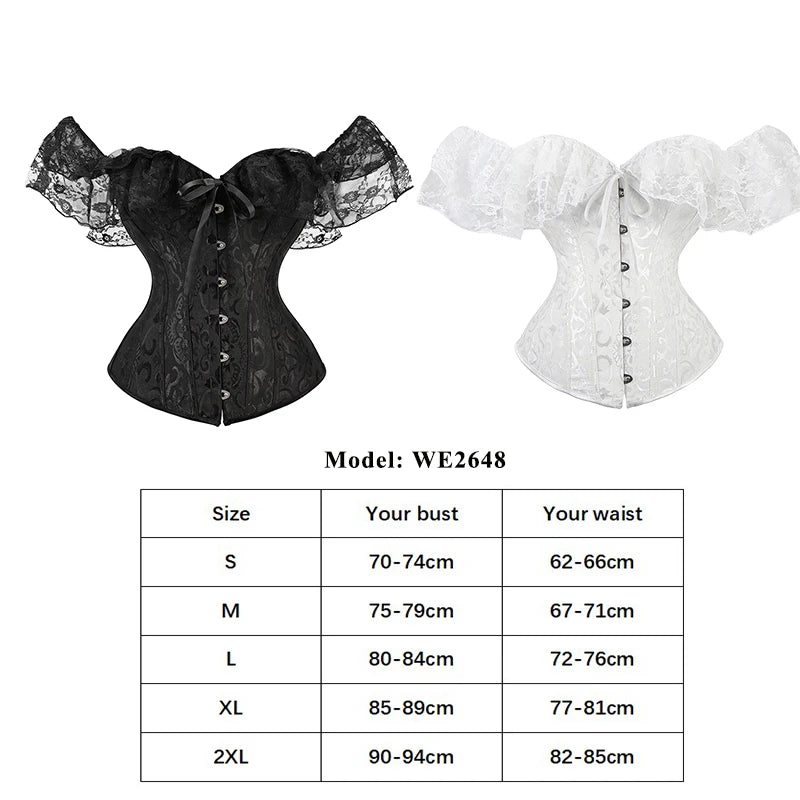 Corsets noir rouge Steampunk femmes vêtements gothiques Sexy sous le buste gothique rétro Bustier corsage Femme Faux cuir Punk Corset ensemble