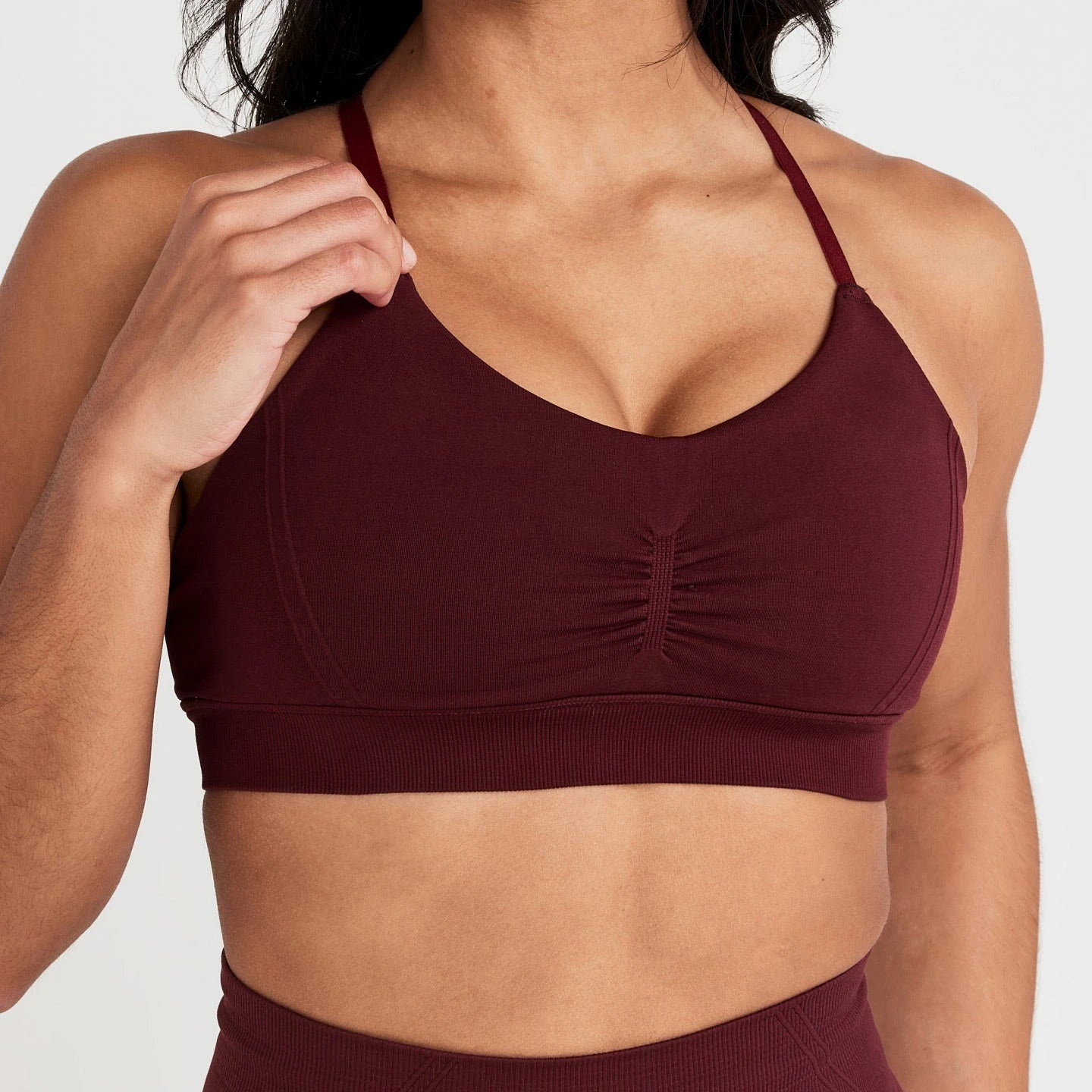 Soutien-gorge de sport actif sans couture pour femmes, Micro sans effort, sangle réglable, Fitness, entraînement, Yoga, dos croisé, haut de gymnastique Sexy