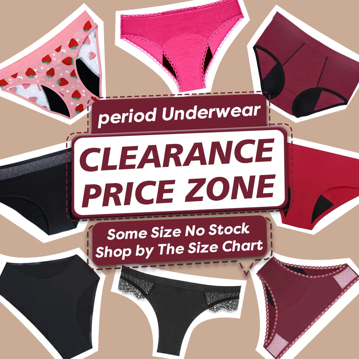 Menstrual Panties for Women 4 Layer Leak Proof Period Panties Lace Bikini Menstrual Girls Heavy Flow Menstruation Underwear