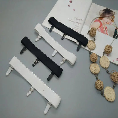 2 ชิ้น/คู่สตรีเซ็กซี่ยืดหยุ่น Anti SLIP Garter เข็มขัดแหวนต้นขาสูงถุงน่อง Suspenders 3 คลิปชุดคอสเพลย์