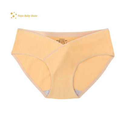 Cotton Mulberry Silk Maternity Panties V Low Waist Belly Briefs Clothes for Pregnant Women Seamless Pregnancy Underwear