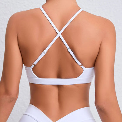 Soutien-gorge de sport pour femmes, dos nu, sous-vêtements de sport, soutien-gorge de gymnastique, Yoga, haut de fitness, vêtements de sport, Bralette la plus sexy, dos croisé, 2023