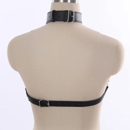 ผู้หญิงหนังชุดชั้นใน,เปิดหน้าอก Body Harness Breast String Bra,ผู้หญิงเซ็กซี่ Clubwear,BDSM Bondage Restraints สายคล้อง