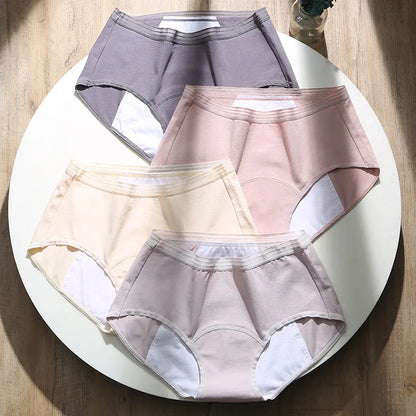 Menstrual Panties High Waist Period Proof Briefs Cozy Panties for Menstruation 3 Styles Cotton Culottes Menstruelles Underwear