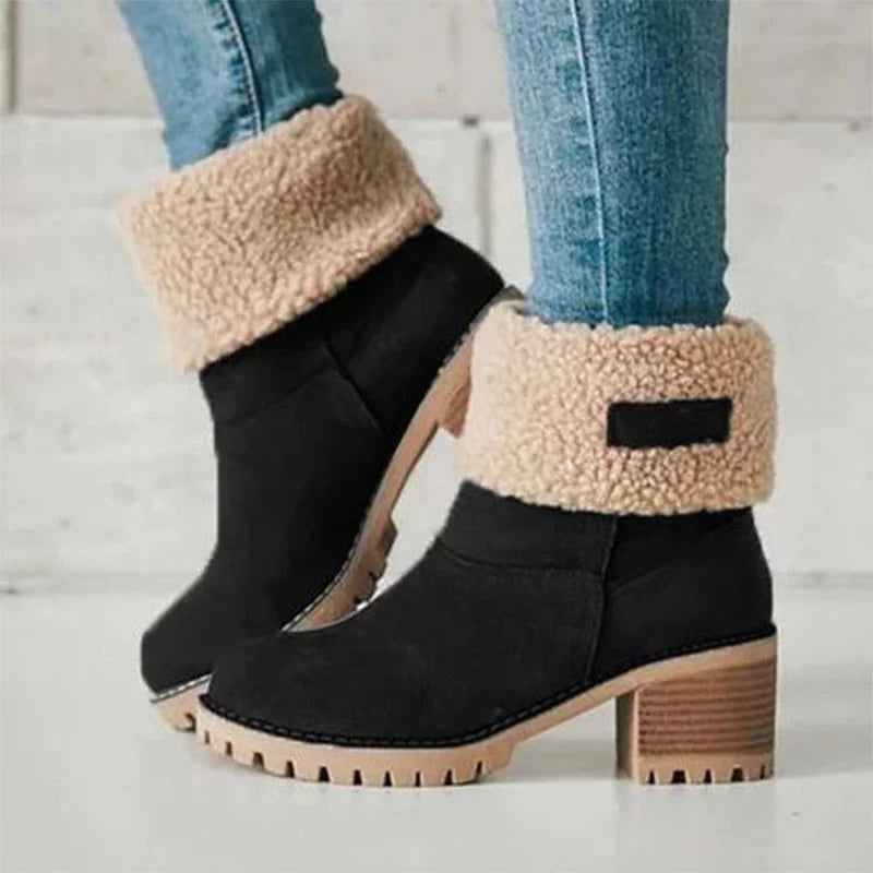 Bottes d'hiver femmes bottines chaud PU hiver femme chaussures baskets dames chaussures femmes bottes de neige courtes