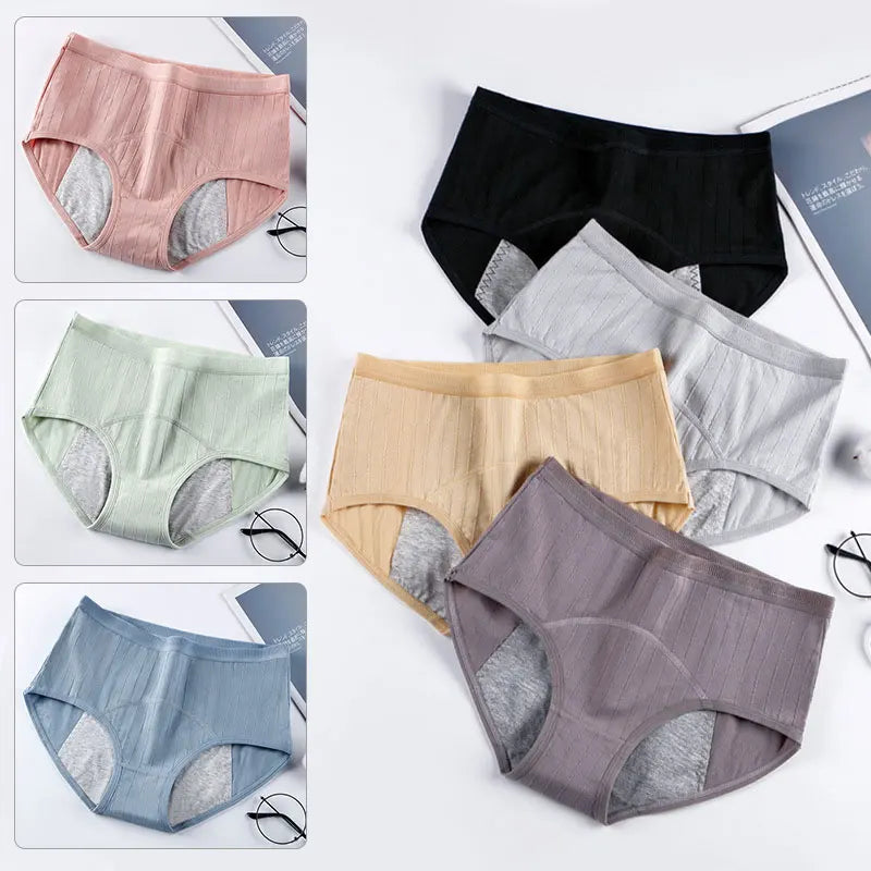 Leak Proof Menstrual Panties For Menstruation Cotton Physiological Pants Women Underwear Period Briefs Female High Waist Briefs