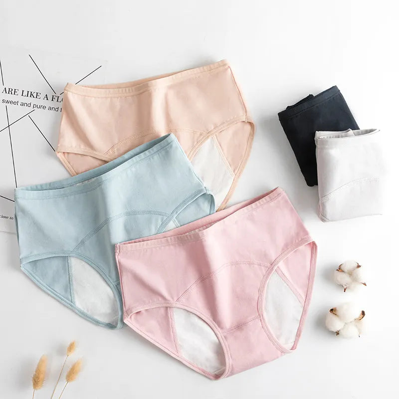 Menstrual Period Panties Women Cotton Large Size Leakproof Underpants Breathable Women Waterproof Menstruation High Waist Panty