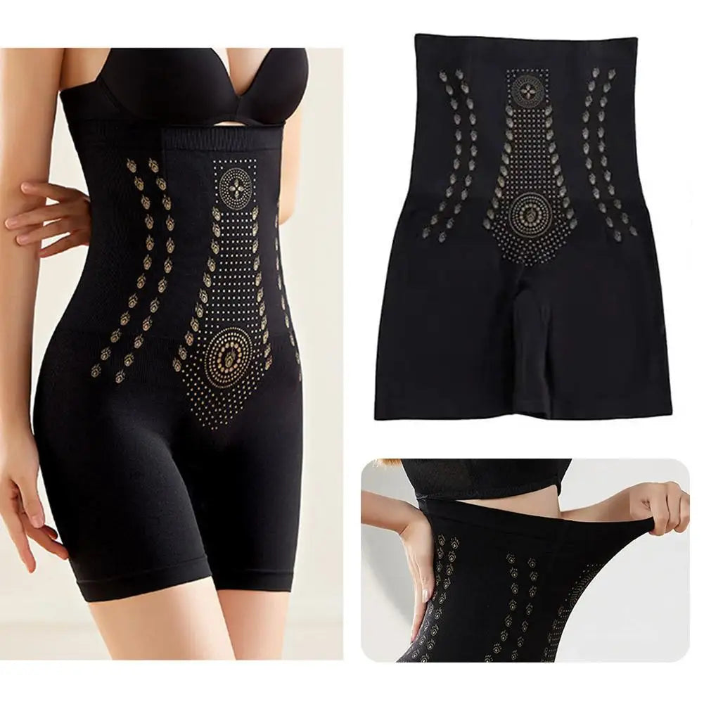 Elastic High เอว Body Shaper กางเกงสะโพกยกหน้าท้องนักมวยกางเกงยืดหยุ่นกางเกงหลังคลอด Shaper กางเกงแน่นกู้คืน C6M8