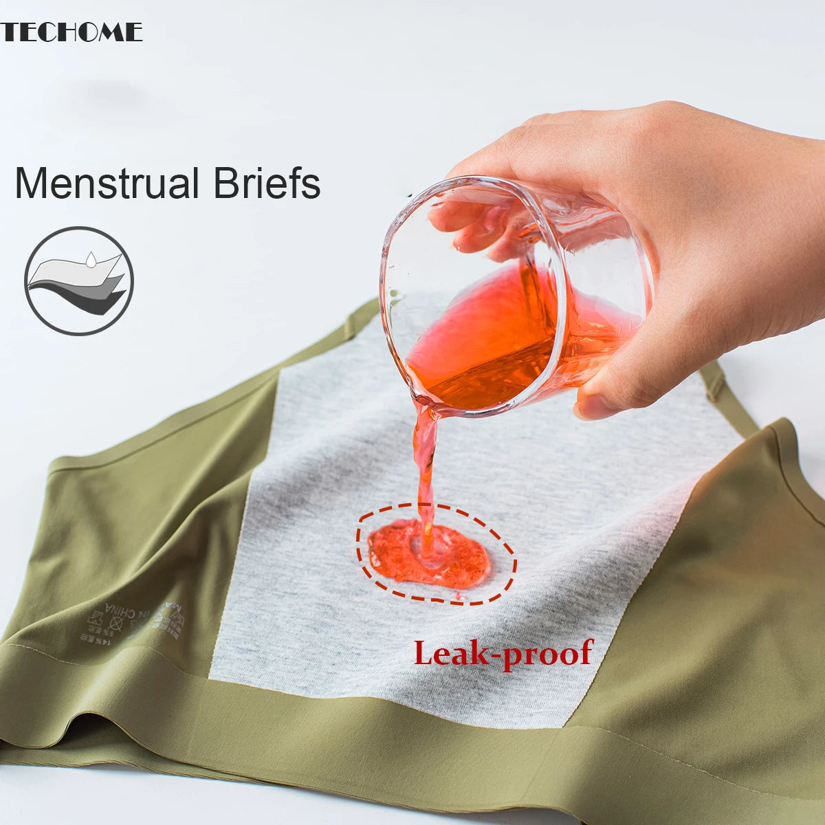 2023 Women Menstrual Period Briefs Women Mid Waist Sanitary Panty Leak-proof Panties Ice Silk Menstruation Trousers Large Size