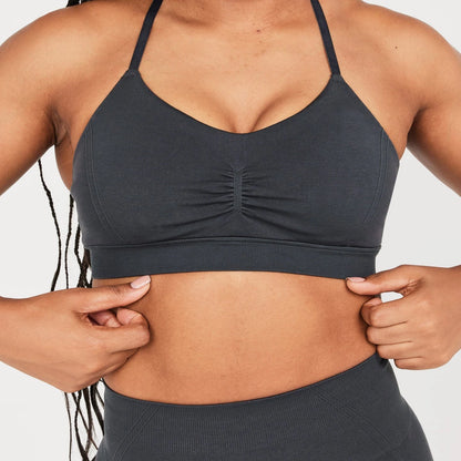 Soutien-gorge de sport actif sans couture pour femmes, Micro sans effort, sangle réglable, Fitness, entraînement, Yoga, dos croisé, haut de gymnastique Sexy