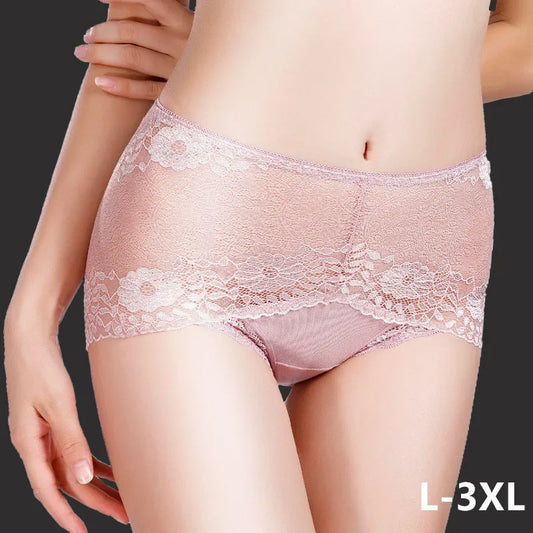 Sexy ladies panties large size cotton lace ladies briefs sexy transparent temptation comfortable high quality underwear women