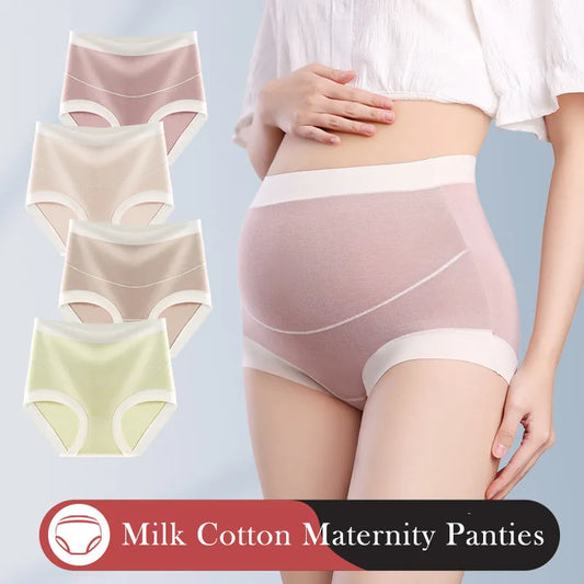 Summer Milk Cotton Maternity Panties 60S Quality High Waist Belly Underwear Clothes for Pregnant Women Pregnancy Briefs