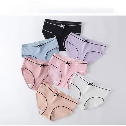 Ladies Cotton Underwear Panties Girls Sexy Seamless Antibacterial Crotch Breathable Briefs Mid-waist Large Size Women's Panties