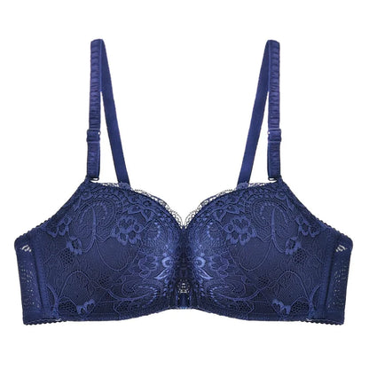 Women's Bras Sexy Lace Wireless Bra Front Closure Push Up Bra Comfortable Seamless Underwear Female Lingerie Plus Size 90b