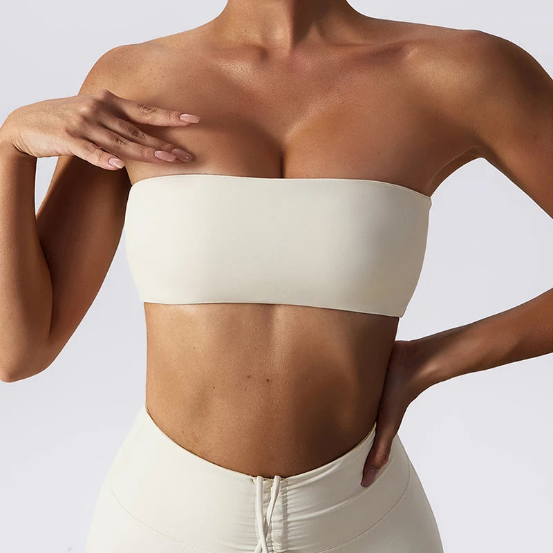 Hearuisavy été Sexy soutien-gorge de sport haut de sport femmes respirant formation vêtements de Yoga femmes bustier tubulaire Fitness sous-vêtements d'entraînement femme