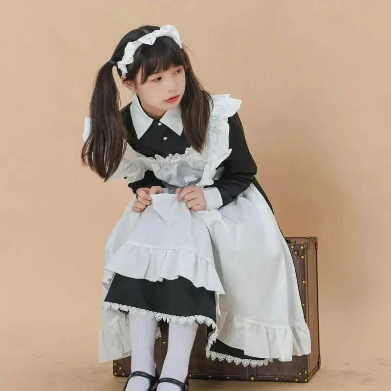 Anime Long Dress French Court Maid Dress Lolita Cosplay Costume Women Girl Dress Outfit Christmas Halloween Carnival Party Gifts