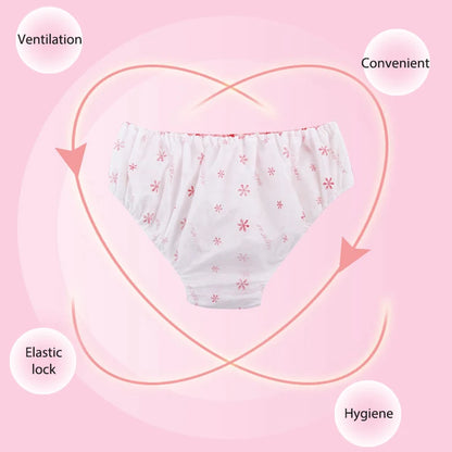 Sous-vêtements jetables en coton pour femmes, 10 pièces, culottes de voyage post-partum, sous-vêtements Non tissés, culottes de grossesse, taille unique