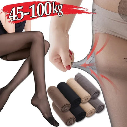 Bas en Nylon Ultra-fins de grande taille, collants transparents résistants à l'usure pour femmes, collants Sexy respirants, pantalons Slim taille haute