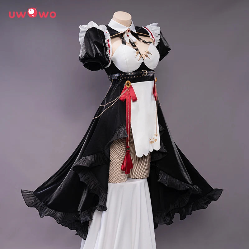 In Stock UWOWO Rosaria Cosplay Maid Costume Game Genshin Impact Fanart Cosplay Maid Dress Halloween Christmas Costumes RolePlay