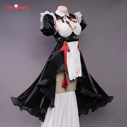 In Stock UWOWO Rosaria Cosplay Maid Costume Game Genshin Impact Fanart Cosplay Maid Dress Halloween Christmas Costumes RolePlay