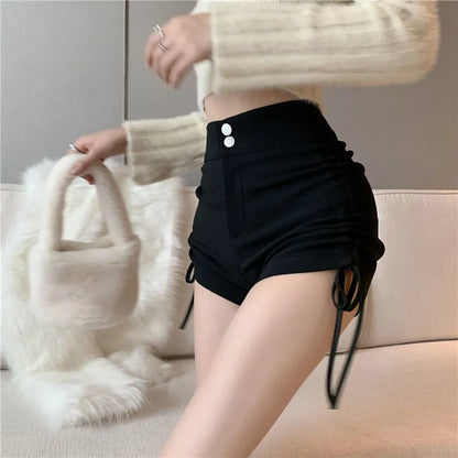 Booty Tight Short Pants for Woman To Wear High Waist Black Women's Shorts Skinny Mini Sexy Outfits Fashion Trend 2023 Low Price