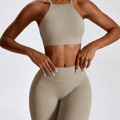 New Yoga Set Workout Clothes Fitness High Quality Suits Sports Bra High Waist Leggings 2 Piece Women High Stretch Gym Outfit