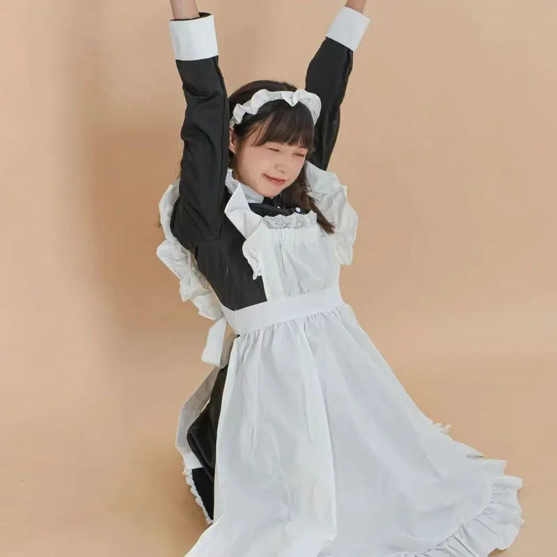 Anime Long Dress French Court Maid Dress Lolita Cosplay Costume Women Girl Dress Outfit Christmas Halloween Carnival Party Gifts