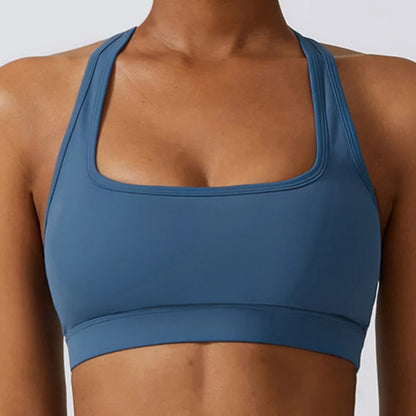 Women Seamless Shockproof Crop Top Breathable Push Up Sport Sports Bra Beauty Back Workout Bra Anti-Sweat Fitness Top Yoga Bra