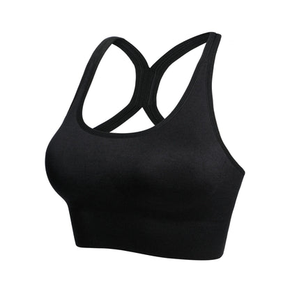 Soutien-gorge de Sport Push Up sans couture pour femmes, haut de Sport, haut court, Fitness, vêtements actifs avec boucle, pour Yoga, gymnastique, brassière, vêtements de Sport