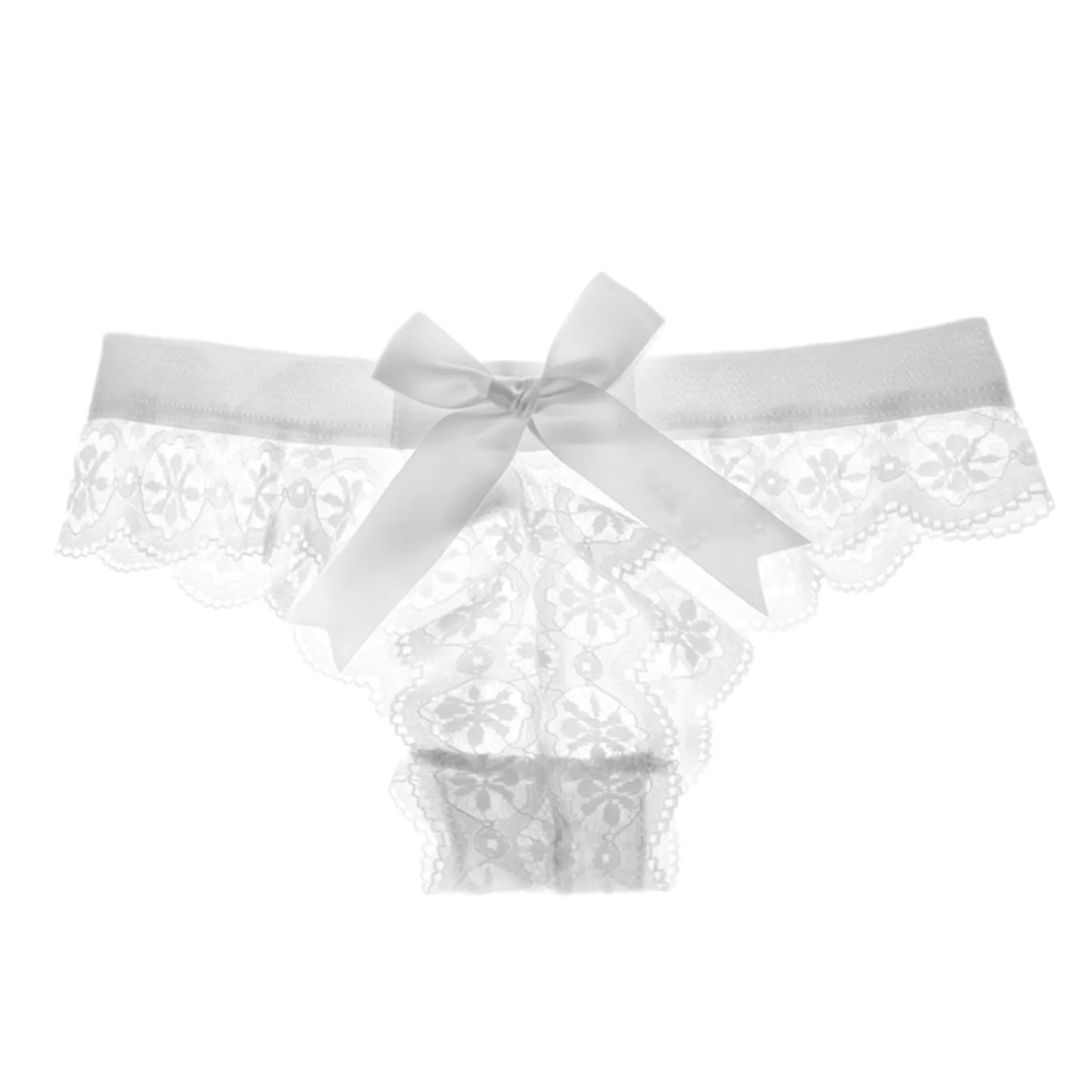 String en dentelle Sexy pour femmes, culotte taille basse papillon, sous-vêtements transparents pour dames, culotte Lingere, Lingerie pour femmes