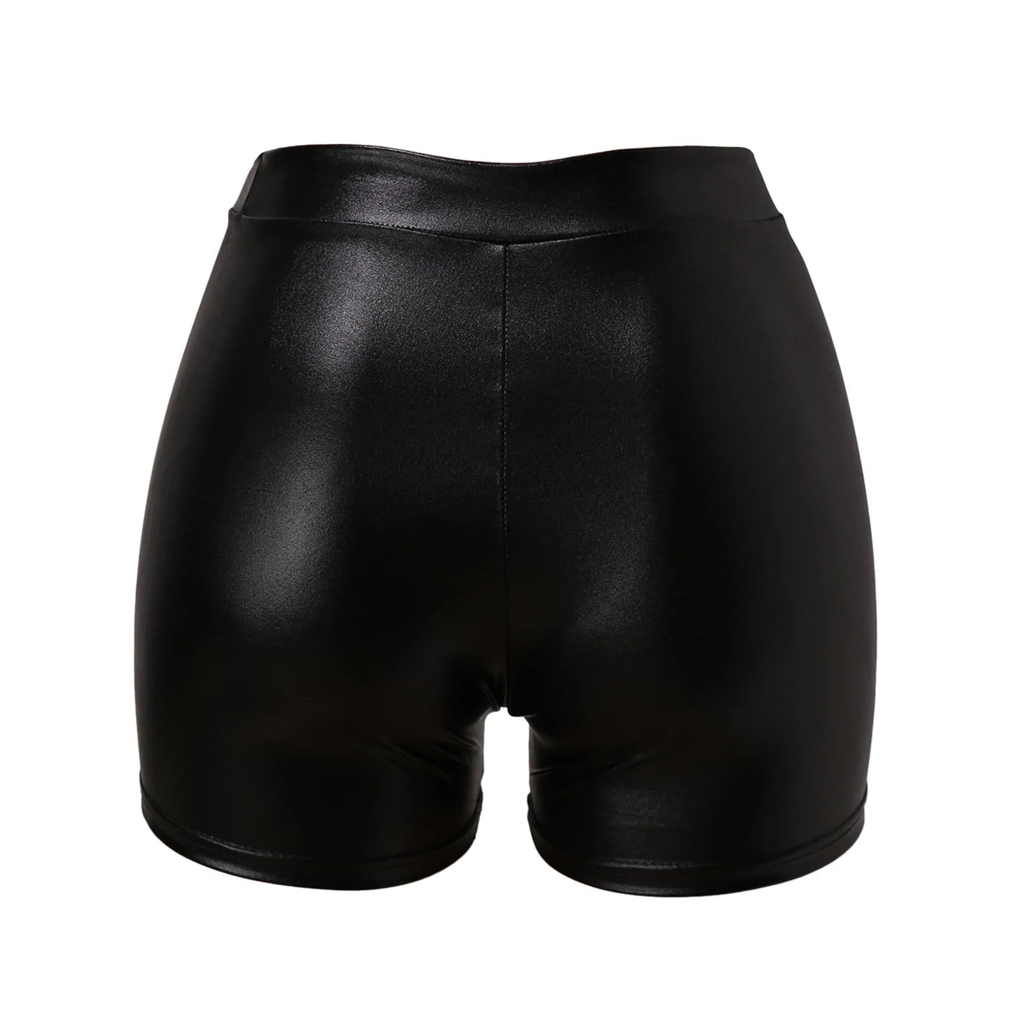 2022 Sexy Womens Shorts Shiny Elastic High Waist Shiny Faux PU Leather Short Pants Slim Hot Dance Clubwear Mini Shorts