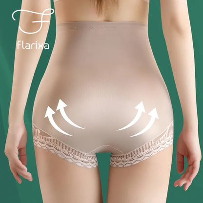 Flarixa Summer Ice Silk Panties for Women's High Waist Shaping Panties Postpartum Tummy Control Hip Lift Panty Body Shaper Pants