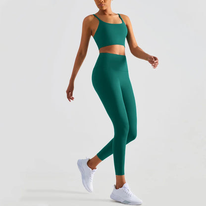 Haut de gamme Gym Yoga Sports Bras Vêtements d'entraînement pour femmes Dames Sensation nue Exercice Danse Fitness Crop Tops avec haut de soutien-gorge intégré