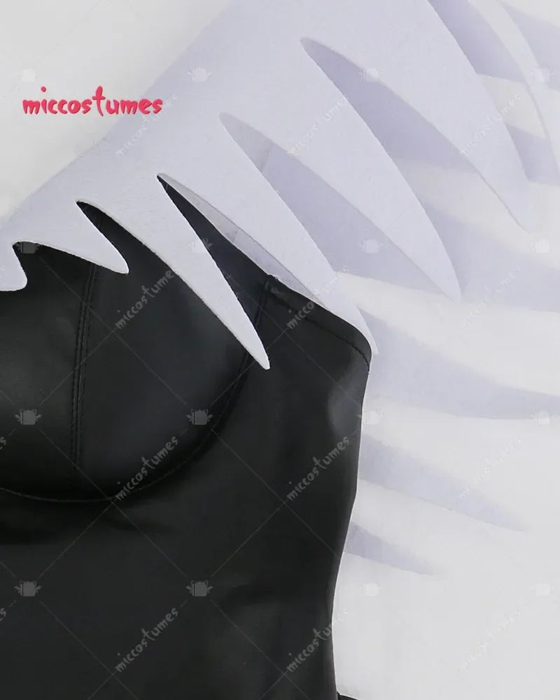 Miccostumes ผู้หญิงเกม Heart Hollow Top คอสเพลย์เครื่องแต่งกายปีกกางเกงขายาว