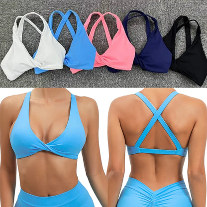 Fille chaude évider course soutien-gorge de sport Fitness Yoga soutien-gorge boléro sous-vêtements femmes gilet antichoc chemise Jogging vêtements de sport